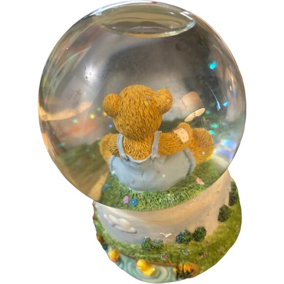 Enesco Cherished Teddies Musical Snow Globe "Wind Beneath My Wings" - Picture 2 of 3